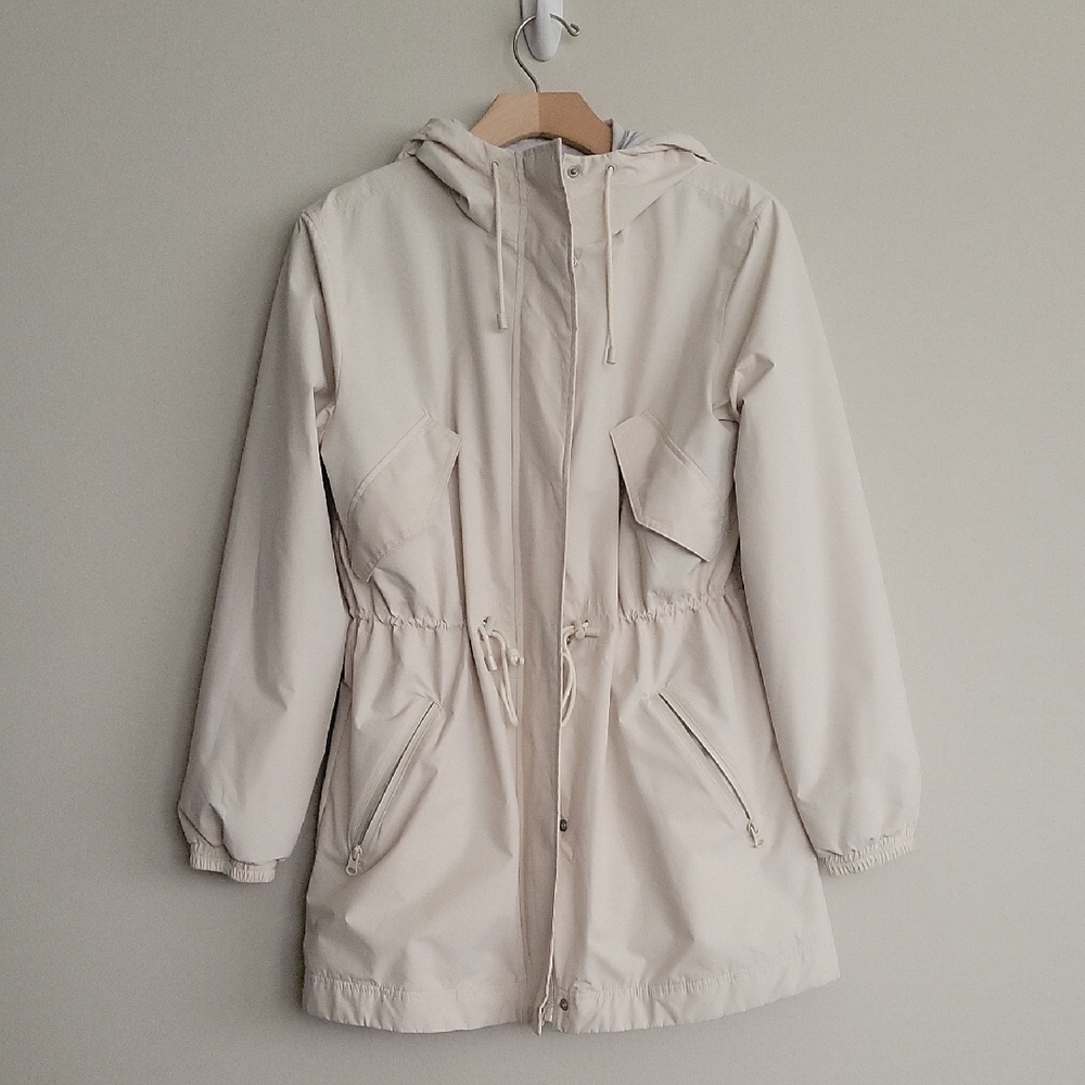 Light Cream Hooded Anorak Jacket